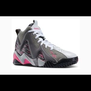 Reebok Kamikaze 2 in a New Grey & Pink Colorway Size 12. Breast Cancer Awareness